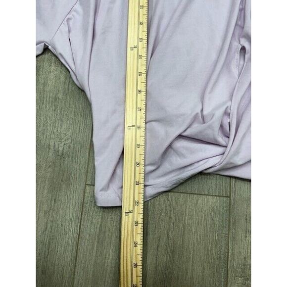 Nike Womens Twist Cropped Top Short Sleeve Crew Neck Swoosh Logo Purple Size 3X - Picture 10 of 10